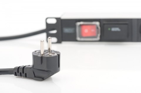 Digitus Listwa zasilająca PDU 19 cali RACK 7xSchuko, 2m 1xSchuko, 16A, wł./wył., zab.przepięciowe, aluminiowa