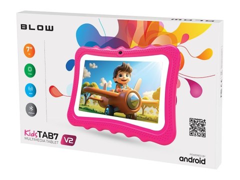 BLOW Tablet KidsTAB7 V2 4/32GB różowe etui kamera 2MP