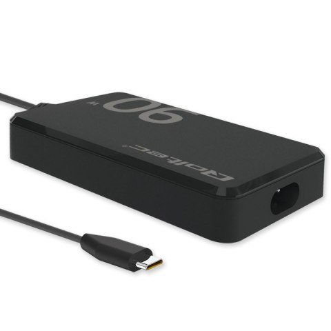 Qoltec Ładowarka sieciowa 90W GaN Fast SLIM | PD | 5-20V | 4.5A | USB-C 3.1 | Laptop | MacBook | Smartfon | +kabel