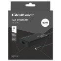 Qoltec Ładowarka sieciowa 90W GaN Fast SLIM | PD | 5-20V | 4.5A | USB-C 3.1 | Laptop | MacBook | Smartfon | +kabel