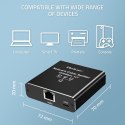 Qoltec Rozdzielacz Splitter Ethernet mini SWITCH 1x3 RJ45 | 1000Mb/s | USB-C | Aluminium