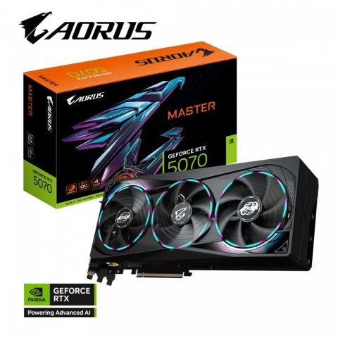 Gigabyte Karta graficzna GeForce RTX 5070 AORUS MASTER 12GB GDDR7 192bit HDMI/3DP
