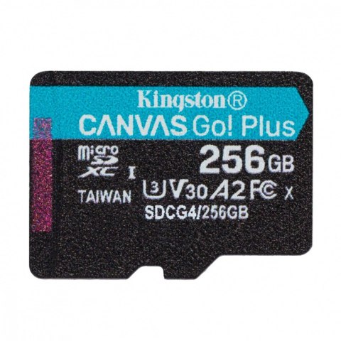 Kingston Karta pamięci microSD 256GB Canvas Go! Plus 200MB/s A2 U3 V30