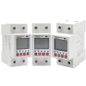 Qoltec Przekaźnik 63A na szynę DIN z licznikiem energii elektrycznej | Timer | Tuya | Wi-Fi | LED 