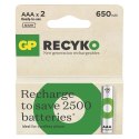 GP Battery Akumulatorki R03/AAA Ni-MH 650mAh blister 2szt. GP RECYKO
