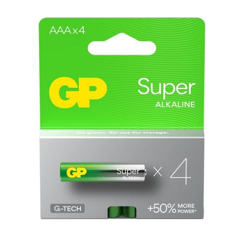 GP Battery Baterie alkaliczne LR03/AAA GP SUPER 4szt. (G-TECH)
