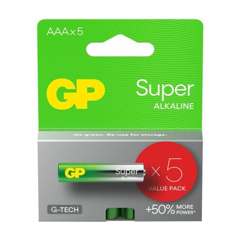 GP Battery Baterie alkaliczne LR03/AAA GP SUPER 5szt. (G-TECH)