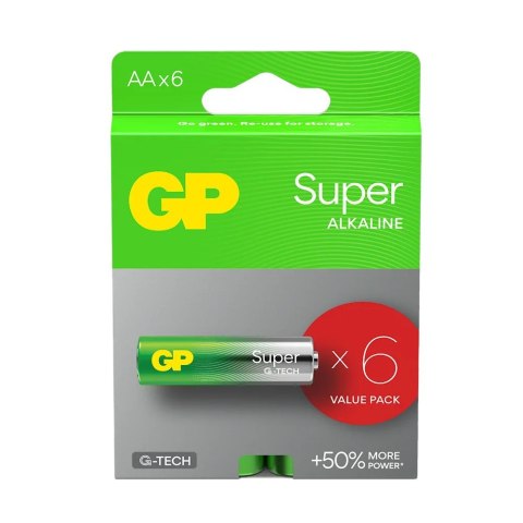 GP Battery Baterie alkaliczne LR6/AA GP SUPER 6szt.(G-TECH)