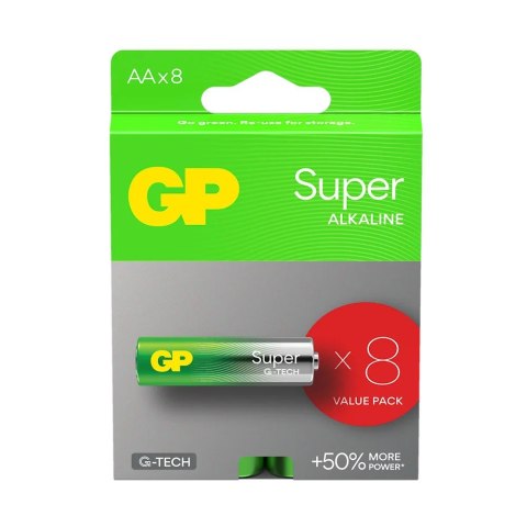 GP Battery Baterie alkaliczne LR6/AA GP SUPER 8szt. (G-TECH)