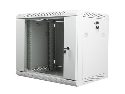 Lanberg Szafa instalacyjna wisząca 19 cali 9U 600X450mm szara (drzwi szklane)