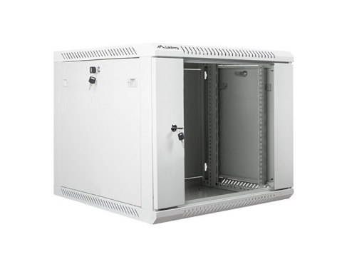 Lanberg Szafa instalacyjna wisząca 19 cali 9U 600X600mm szara (drzwi szklane)