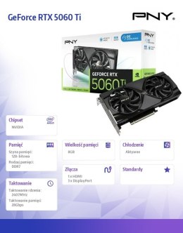 PNY Karta graficzna GeForce RTX 5060 Ti OC 8GB VCG5060T8DFXPB1-O