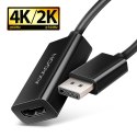 AXAGON RVD-HI20N Adapter aktywny DisplayPort -> HDMI 1.4, 4K/60Hz, kabel 15cm