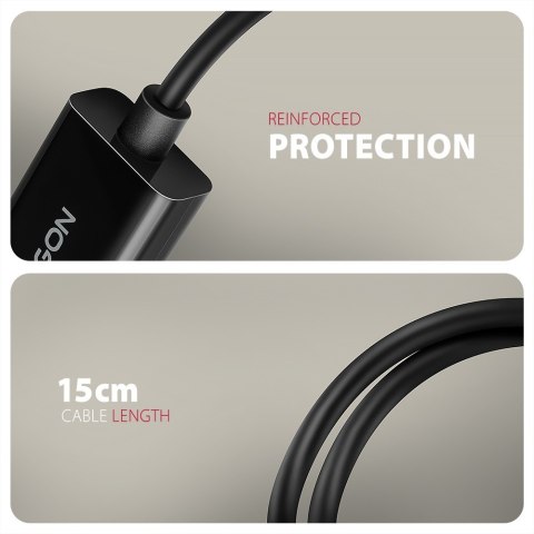 AXAGON RVD-HI20N Adapter aktywny DisplayPort -> HDMI 1.4, 4K/60Hz, kabel 15cm