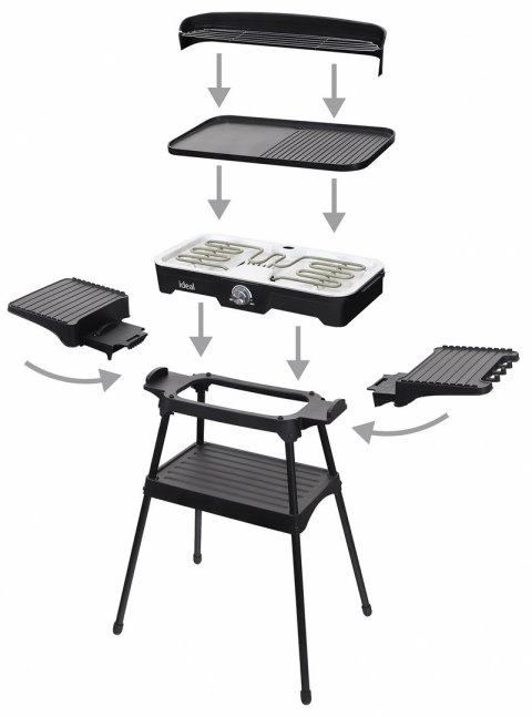 ELDOM GRILL ELEKTRYCZNY WOLNOSTOJĄCY 2W1