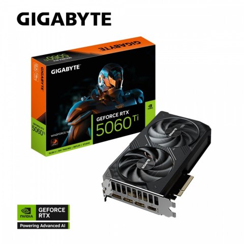 Gigabyte Karta graficzna GeForce RTX 5060 Ti WINDFORCE 16G 128BIT GDDR7 HDMI/3DP