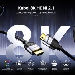 Unitek Kabel HDMI 2.1 8K 60Hz 1.5m; czarny; C11086GY01-1.5M