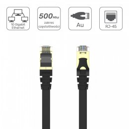 Unitek Patchcord CAT.7 SSTP (8P8C) RJ45; 3m; płaski; C1897BK-3M