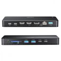 Unitek Stacja dokująca 13w1 USB-C, HDMI 2.1,DP 2.0,RJ45,10GBPs;D1104A01