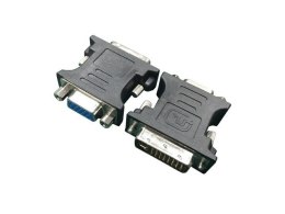Gembird Adapter DVI->VGA (24M/15F) czarny