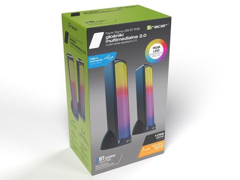 TRACER GŁOŚNIKI 2.0 BLUETOOTH SIGMA USB RGB