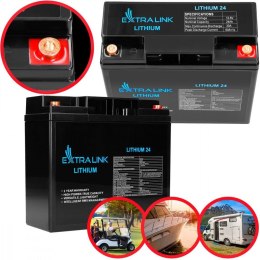 Extralink Akumulator LiFePO4 24AH 12.8V BMS EX.30424