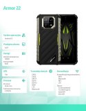 ULEFONE Smartfon Armor 22 4G 8/128GB IP69K Zielony