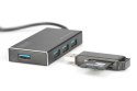 Digitus HUB/Koncentrator 4-portowy USB 3.0 SuperSpeed, aktywny, aluminium