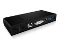 IcyBox IB-DK2241AC USB,HDMI,LAN,DVI-I,Mic