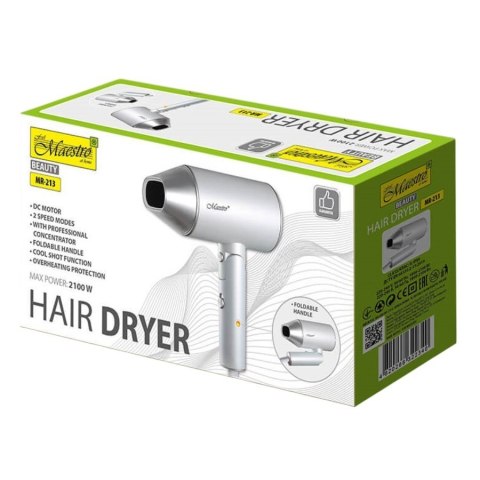 Feel-Maestro Podróżna suszarka do włosów 2100W MR-213