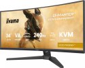 IIYAMA Monitor G-Master 34 cale GCB3486WQSCP-B1,VA,UWQHD,240HZ,0.4ms,1500R,HDR400,500cd,21:9,HDMI (2.1), USB-C dock 95W, RJ45, 2x5W, KV
