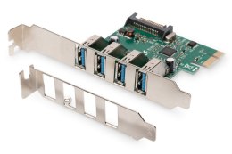 Digitus Karta rozszerzeń/Kontroler USB 3.0 PCI Express, 4xUSB 3.0, Chipset: VL805