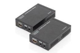 Digitus Przedłużacz/Extender HDMI HDBaseT do 70m po Cat.5e, 4K 30Hz UHD, HDCP 2.2, IR, z audio (zestaw)