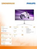 Philips Monitor 32M2N8900 31.5 cala QD-OLED 240Hz 4K HDMIx2 HAS