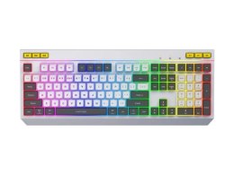 Klawiatura dla graczy Hator Icefall biała membranowa (klawisze czarno-białe)