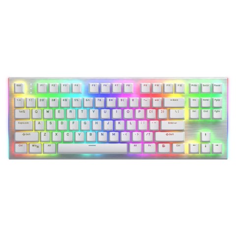 Klawiatura dla graczy Hator Gravity TKL mechaniczna biała (klawisze biało-szare)