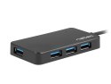 Natec Koncentrator USB 4 porty Silkworm USB 3.0 czarny USB-C