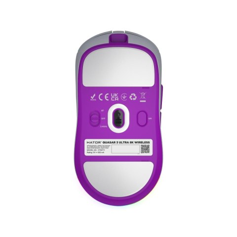 Mysz dla graczy Hator Quasar 3 Ultra 8K Wireless biała