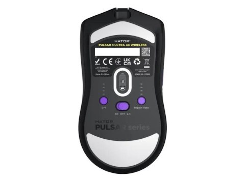 Mysz dla graczy bezprzewodowa Hator Pulsar 3 Ultra 4K Wireless czarna