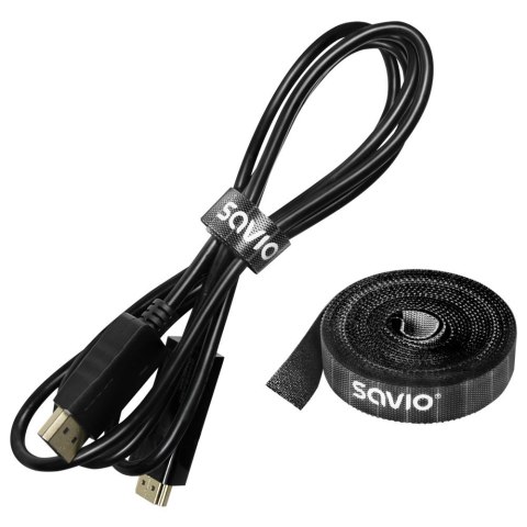 Savio Organizer na kable, taśma, rzep, 14mm szerokości, 3m OC-05