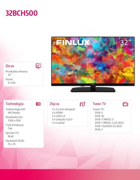 Finlux Telewizor LED 32 cale 32BCH500