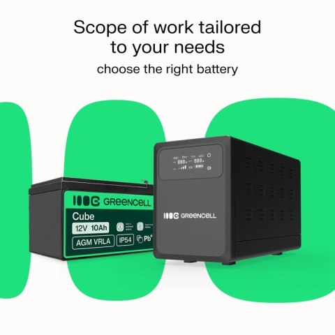 Green Cell Zasilacz awaryjny UPS AVR PowerCore 1200W/2000VA 24VDC