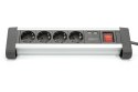 Digitus Listwa zasilająca biurowa 45° 4 gniazdowa, 2x USB (5V/2A) z możliwością obrotu o 290° aluminiowa HQ