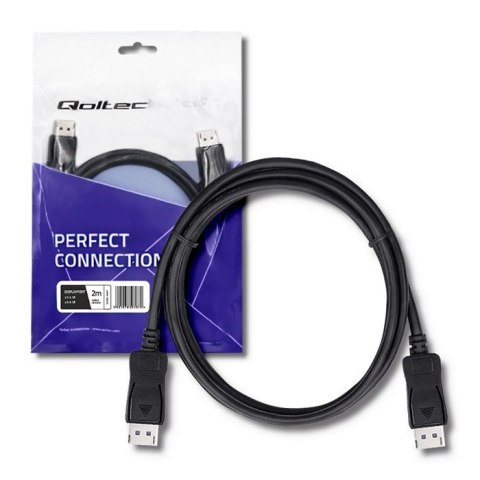 Qoltec Kabel DisplayPort v1.4 Męski - DisplayPort v1.4 Męski 2m