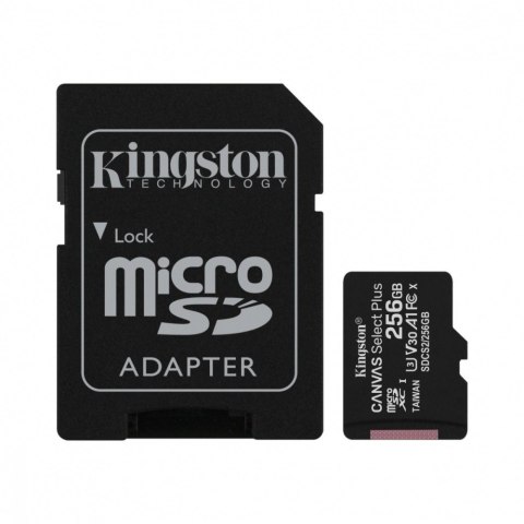 Kingston Karta pamięci microSD 256GB Canvas Select Plus 100/85MB/s Adapter