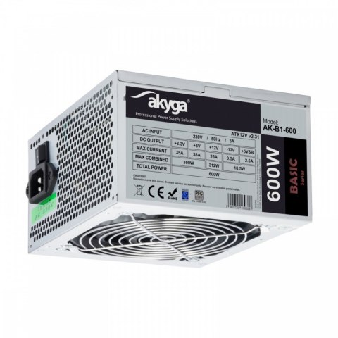 AKYGA Zasilacz ATX AK-B1-600 600W