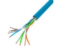 Lanberg Kabel UTP Kat.5E CU 305 m drut FLUKE LCU5-12CU-0305-B niebieski