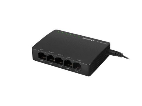 Lanberg Przełącznik 5X 1GB/S GIGABIT 12V Ethernet DSP2-1005-12V