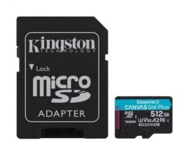 Kingston Karta pamięci microSD 512GB Canvas Go Plus 170/90MB/s Adapter