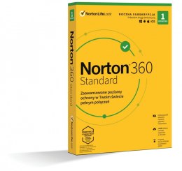 Norton 360 Standard 10GB PL 1Użytkownik, 1Urządzenie, 12Miesięcy 21408666